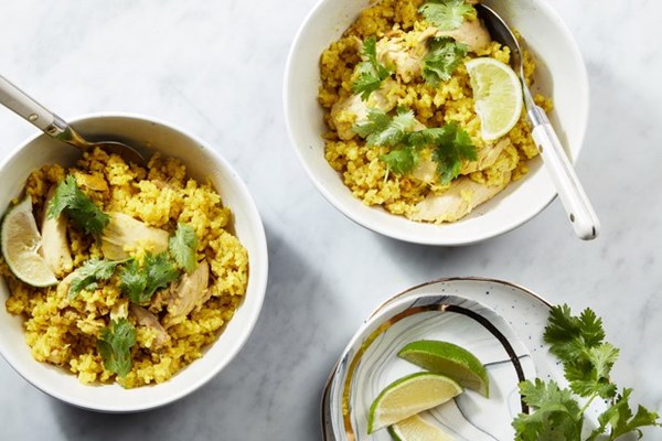 Spiced coconut chicken and rice