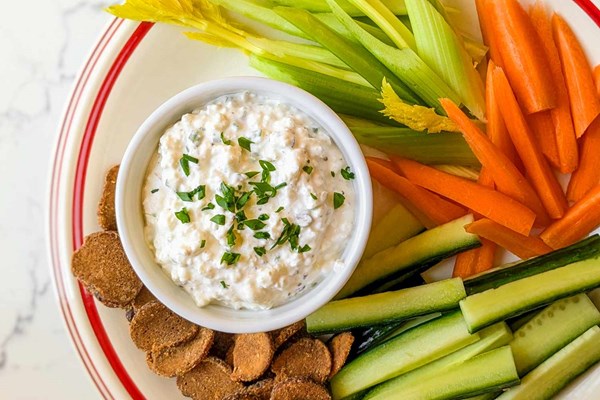 Spiced cottage cheese dip