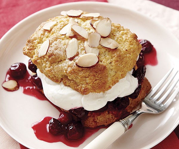 Spiced cranberry-almond shortcakes