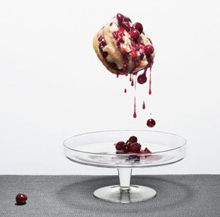 Spiced cranberry bread puddings