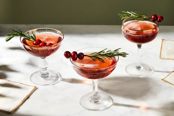 Spiced cranberry-plum sparkler
