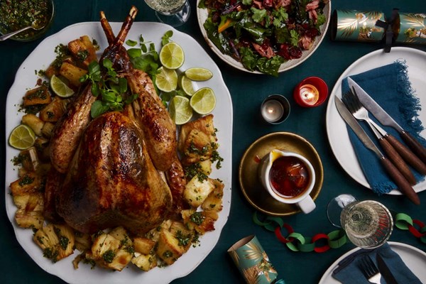 Spiced Creole turkey, bourbon and pineapple