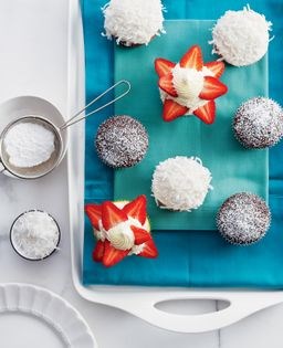 Spiced cupcakes with coconut icing
