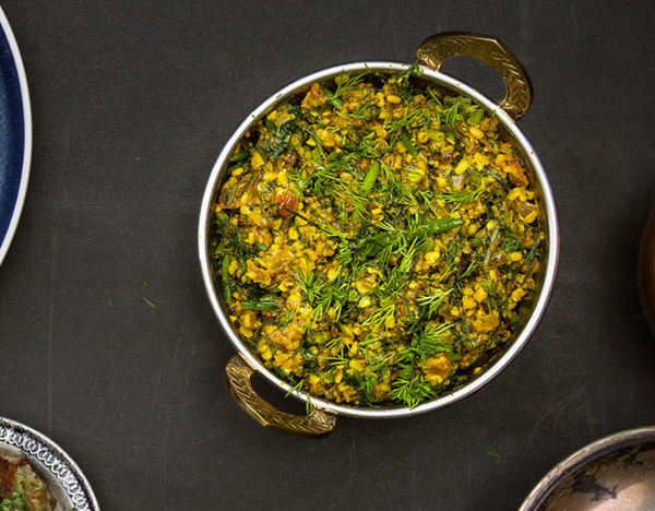 Spiced dal with peanuts and dill