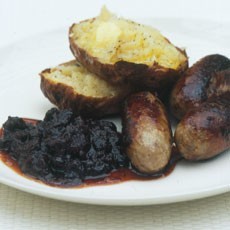Spiced damson chutney