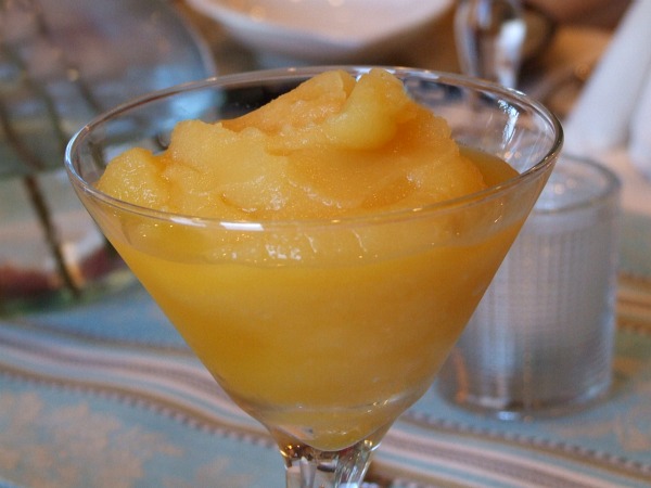 Spiced fresh orange & honey sorbet