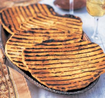 Spiced gram flour flat bread