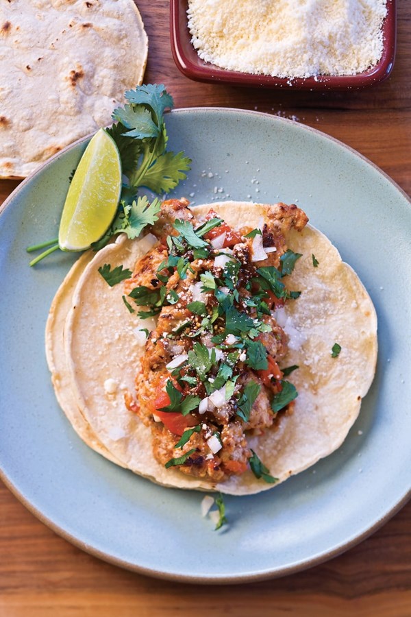 Spiced ground turkey tacos