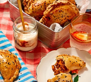 Spiced harissa lamb pasties