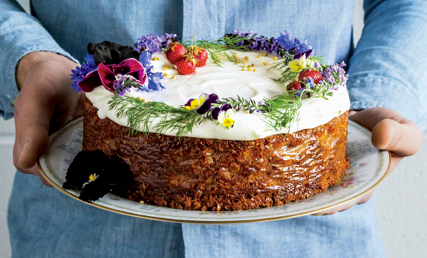 Spiced honey cake with cream cheese frosting