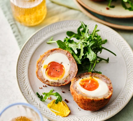 Spiced Italian sausage Scotch eggs