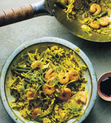 Spiced king prawn fried rice