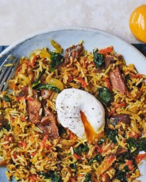 Spiced kipper fried rice 