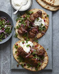 Spiced lamb and barberry kababs 