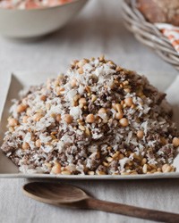 Spiced lamb-and-rice dressing with chickpeas