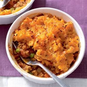 Spiced lamb bake with carrot and parsnip topping