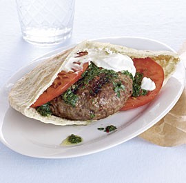 Spiced lamb burgers