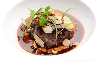 Spiced lamb faggot with carrot purée