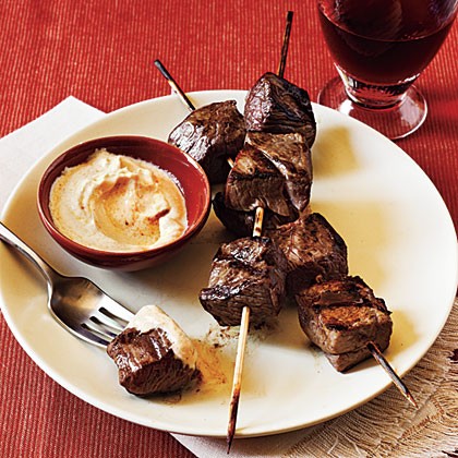 Spiced lamb kebabs