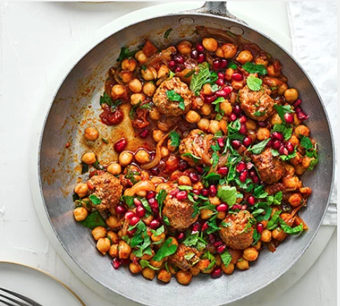 Spiced lamb meatball stew