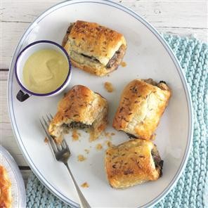Spiced lamb rolls with cumin crust