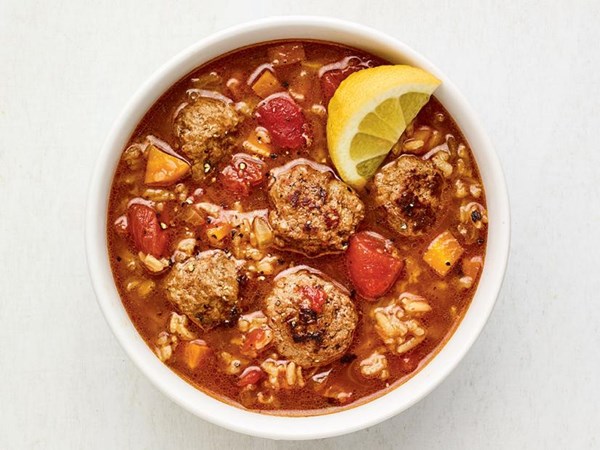 Spiced meatball soup