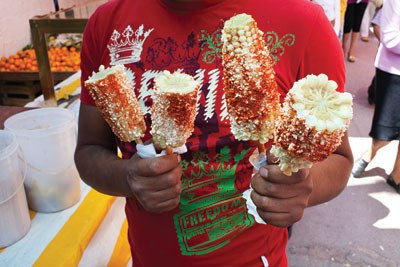 Spiced Mexican corn (Elote)