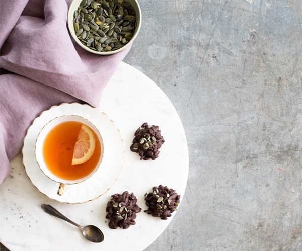 Spiced Mexican pumpkin seed clusters