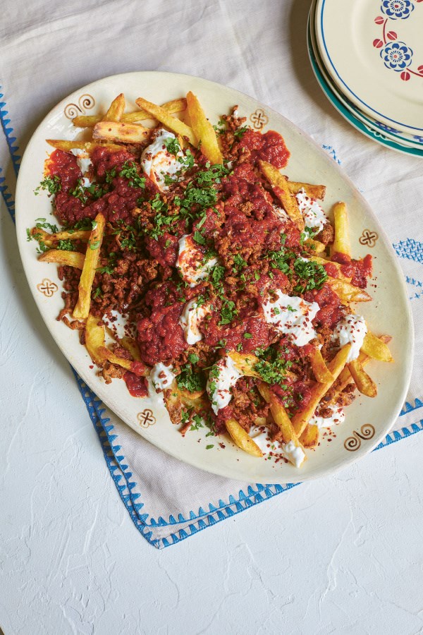 Spiced mince and chips