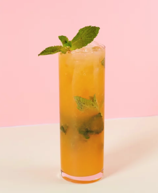 Spiced minty mango mocktail