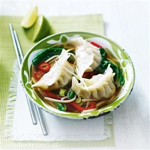 Spiced miso and dumpling soup