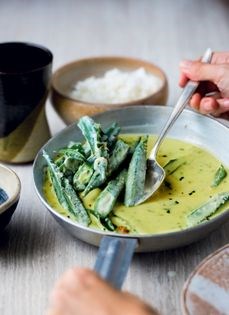 Spiced okra with cream
