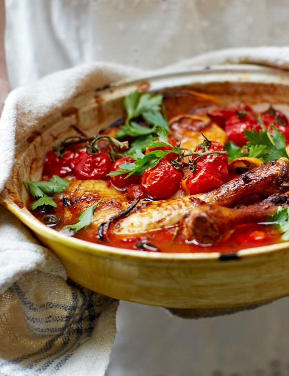 Spiced olive and lemon chicken
