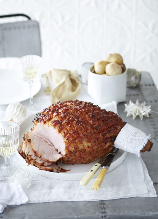 Spiced orange and hoisin-glazed ham