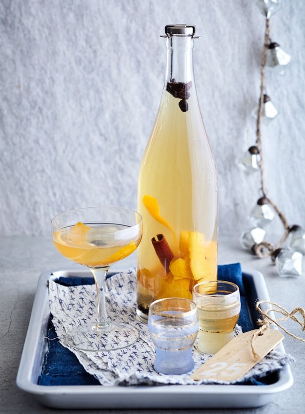Spiced orange and white wine aperitif