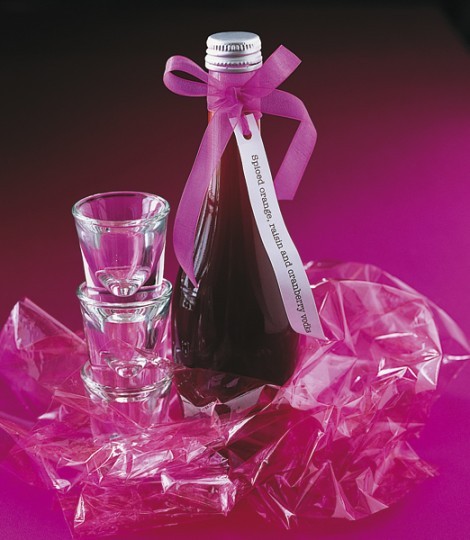 Spiced orange, raisin and cranberry vodka