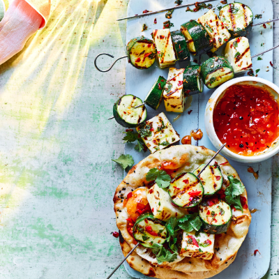 Spiced paneer & courgette kebabs