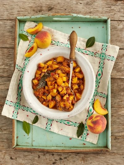 Spiced peach chutney