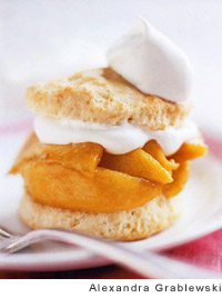 Spiced peach shortcakes