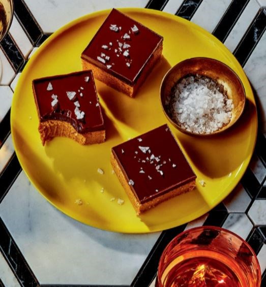 Spiced peanut butter-coconut squares