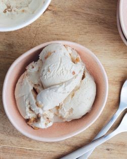 Spiced peanut crunch ice cream