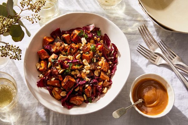Spiced peanut sweet potato salad, from Deliciously Ella 