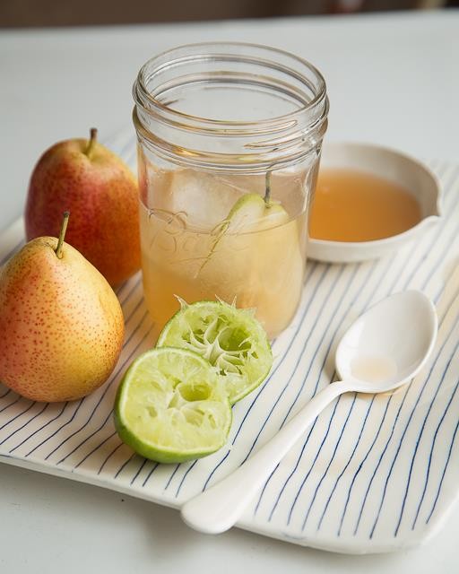 Spiced pear & ginger cocktail