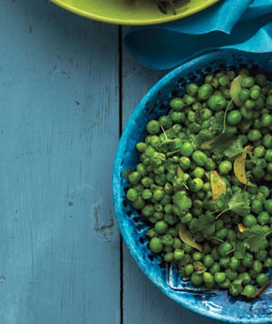 Spiced peas with cilantro and lime