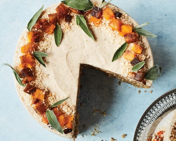 Spiced persimmon coconut cake [spiced buttercream]