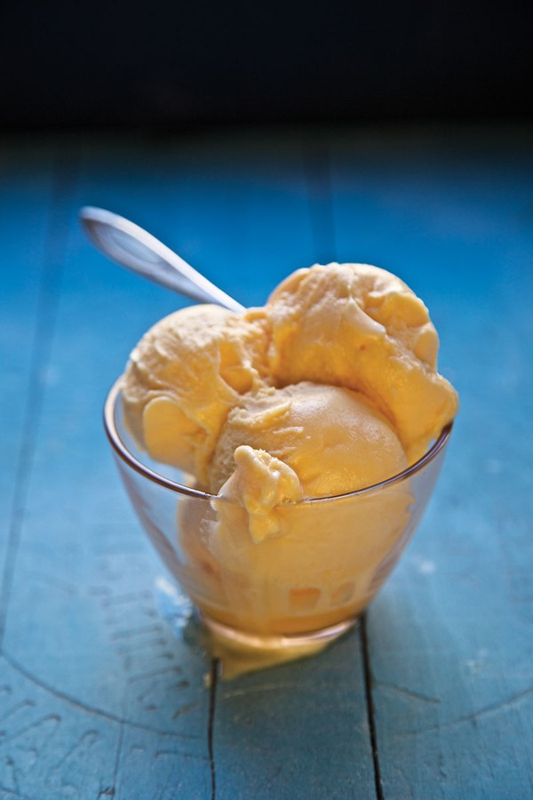Spiced persimmon frozen yogurt