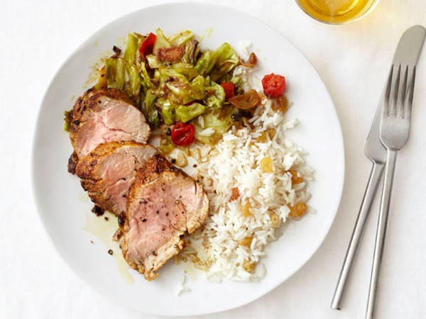 Spiced pork and cabbage