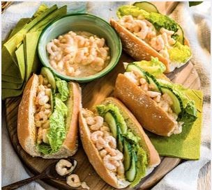 Spiced prawn cocktail subs