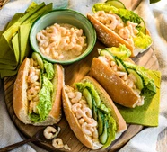 Spiced prawn cocktail subs