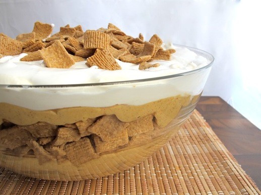 Spiced pumpkin and Golden Grahams® cereal trifle